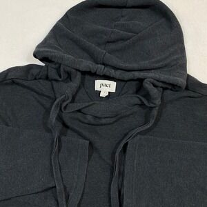 Pact Hoodie Pullover Organic Cotton Sweatshirt Open Side Pocket Drawstring Men L